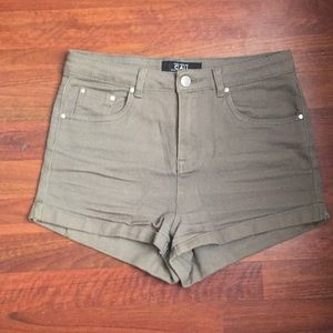 Ultra High Rise Olive Jean Shorts